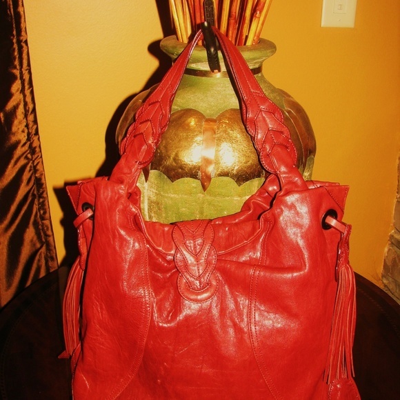 JUNIOR DRAKE Athena RED Imp. Leather HB~NWOT - Picture 11 of 13